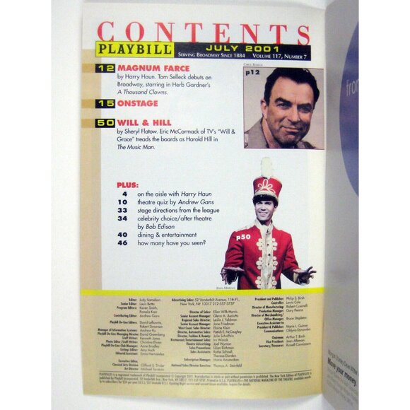 Stones in His Pockets Playbill July 2001 Sean Champion Conleth Hill - Picture 3 of 7